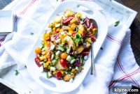 Greek Cucumber Tomato Salad with Peppers and Feta