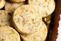 Orange Cardamom Pistachio Shortbread Cookies