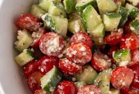 Quick Cucumber Tomato Salad with Feta in 10 Minutes
