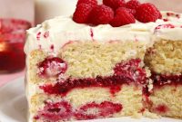 Decadent White Chocolate Raspberry Layer Cake Recipe