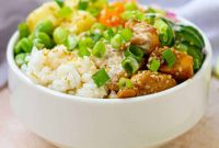 Sticky Teriyaki Chicken Rice Bowls with Sesame & Scallions