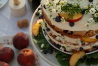 Homemade Peach Cake with Fresh Peach Glaze