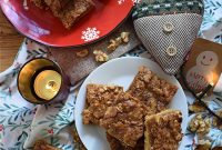 Chewy Maple Walnut Bars with Brown Butter Glaze