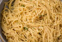 Creamy Lemon Garlic Pasta Recipe with Parmesan and Herbs