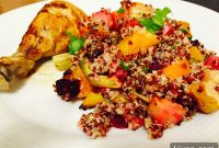 Roasted Vegetable and Quinoa Salad with Lemon Herb Dressing