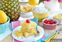 Pineapple Coconut Dessert Bars (Piña Colada) + Video