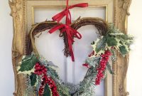 Framed Holiday Heart Wreath Ideas for Festive Home Decor