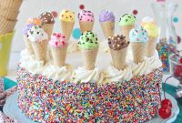 Ice Cream Sundae Layer Cake: Creamy Dessert with Toppings