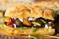 Roasted Vegetable Focaccia Sandwich Recipe for Flavorful Lunch