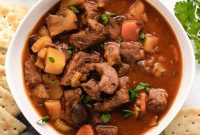 Hearty Beef Stew in Rich Tomato Sauce