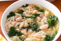 Spicy Kale, White Bean & Orzo Soup Recipe for Cozy Nights