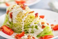Classic Blue Cheese Wedge Salad with Crispy Bacon and Dressing