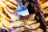 Fluffy Blueberry Pancakes with Homemade Syrup Recipe