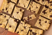 Bourbon Chocolate Chip Cookie Bars Recipe — Rich Boozy Dessert