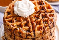 Crispy Cinnamon Churro Waffles Recipe