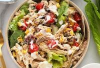 Rotisserie Chicken Cobb Salad Recipe with Creamy Avocado Dressing