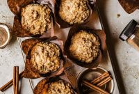 Cinnamon Streusel Muffins Recipe with Crunchy Brown Sugar Topping