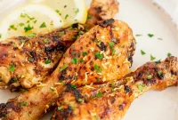 Crispy Lemon Garlic Chicken Drumsticks (Air Fryer Recipe)