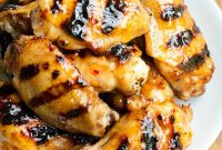 Sticky Peach-Glazed Chicken Wings Recipe