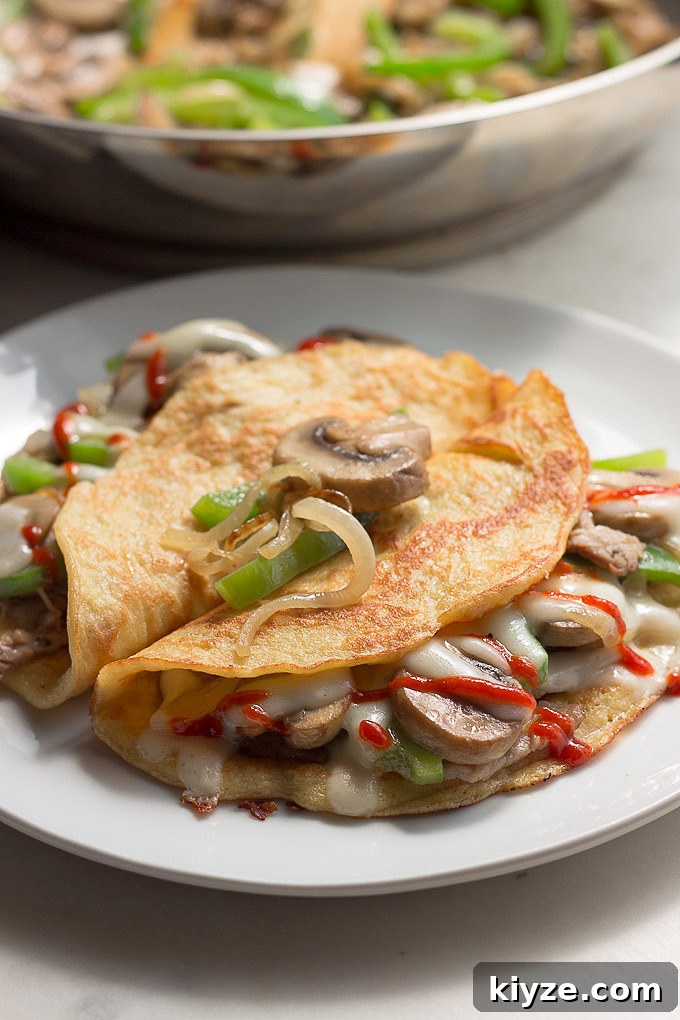 Philly Cheese Steak Wraps are an easy low carb breakfast option. keto