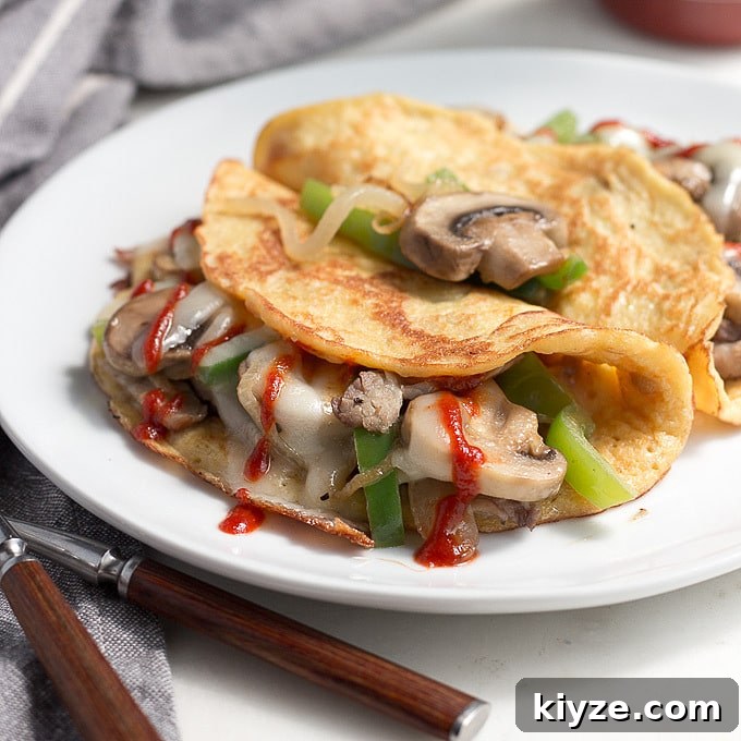 Philly Cheese Steak Wraps are an easy low carb breakfast option. keto