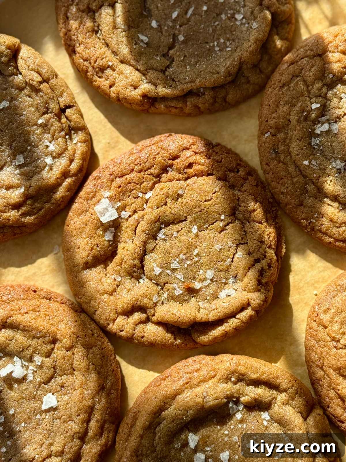 Soft, Chewy Chocolate-Free Cookies: Simple Homemade Recipe 2 chocolate chipless cookies on baking parchment.