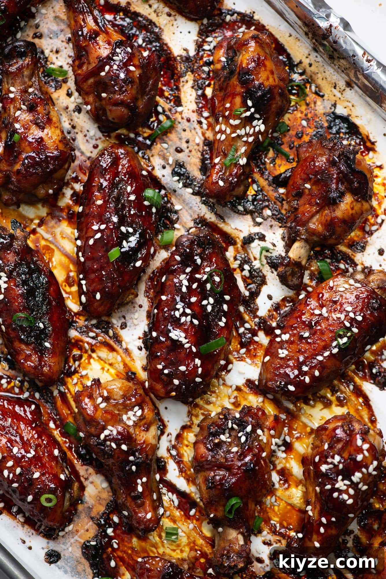 Crispy Baked Honey Garlic Chicken Wings Recipe 2 Honey garlic chicken wings