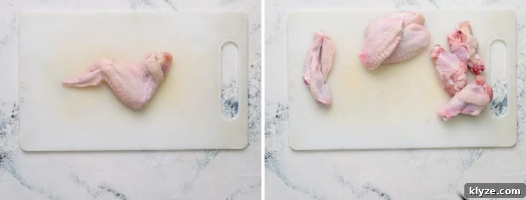 Crispy Baked Honey Garlic Chicken Wings Recipe 3 Prepped chicken wings