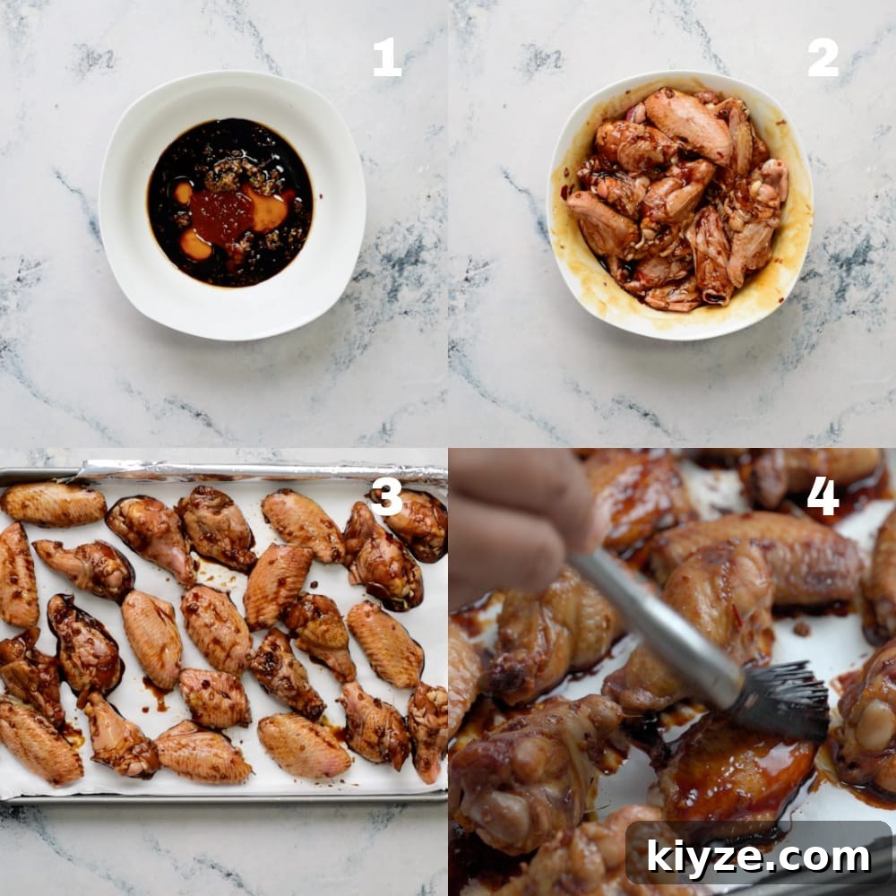 Crispy Baked Honey Garlic Chicken Wings Recipe 4 Finished honey garlic wings