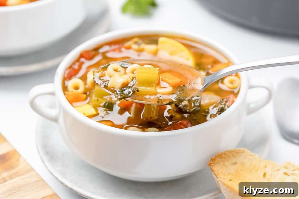 Crispy Garlic Crostini with Olive Oil and Herbs 18 Minestrone soup in a bowl.