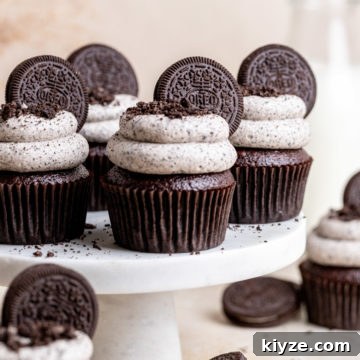 Oreo Cheesecake Cupcakes with Creamy Cookies and Cream Filling 13 Oreo Cupcakes thumbnail