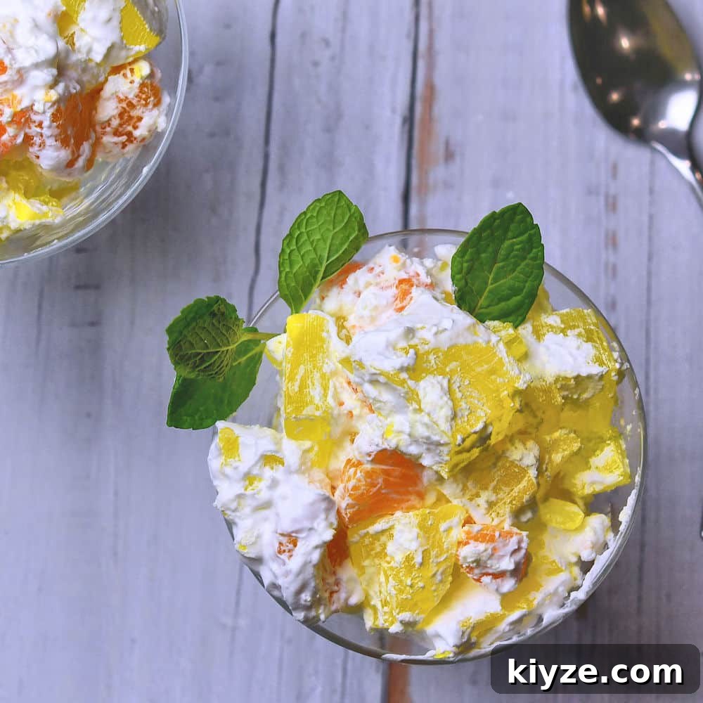 Citrus Jello Fluff Salad with Lemon and Orange Zest 5 img 1204 4