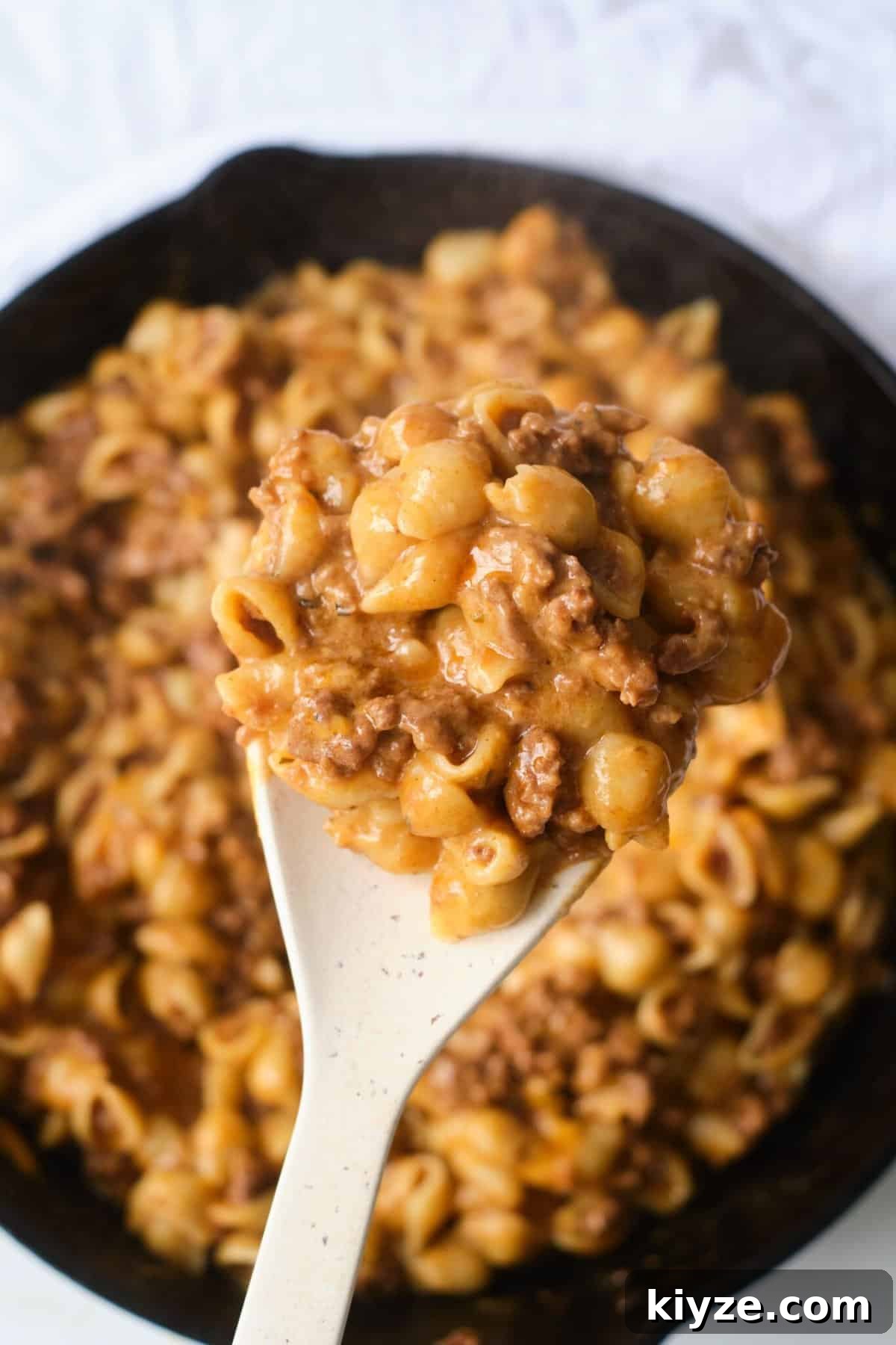Homemade Hamburger Helper Recipe: Creamy Skillet Cheeseburger Casserole 8 img 12160 7