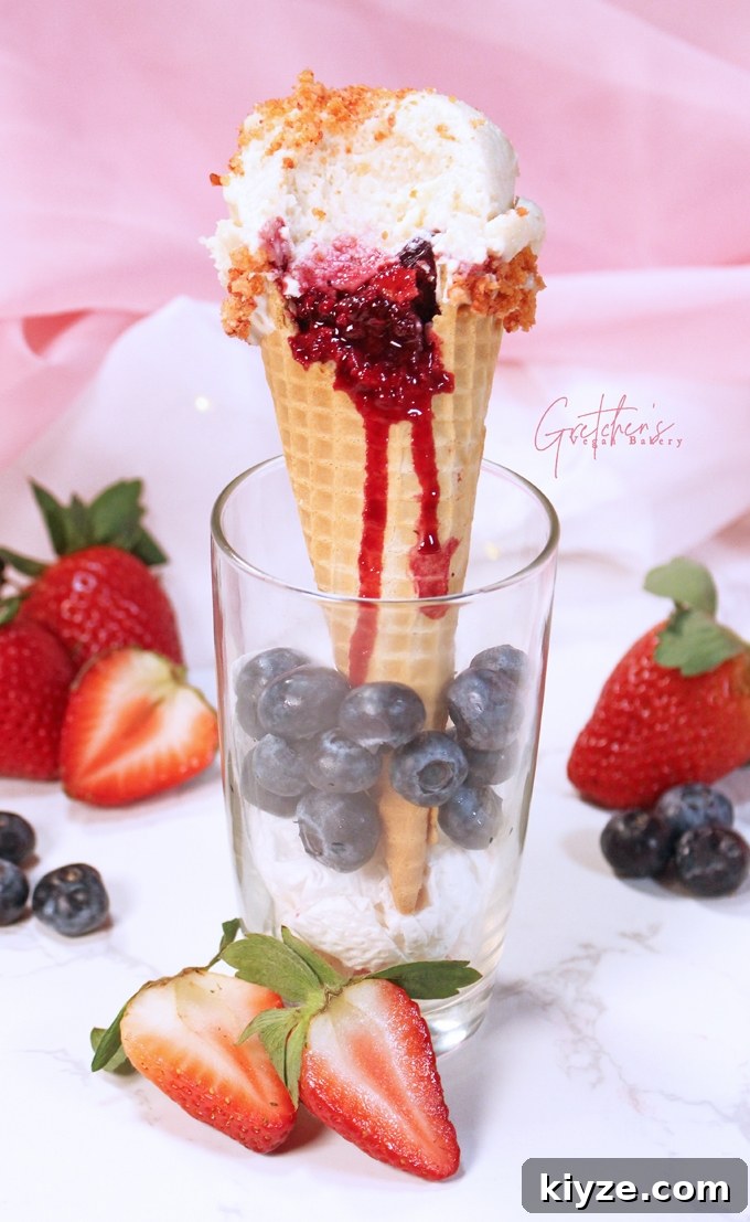 Strawberry Cheesecake Crunch Ice Cream Cones 3 Strawberry Cheesecake Crunch Cones