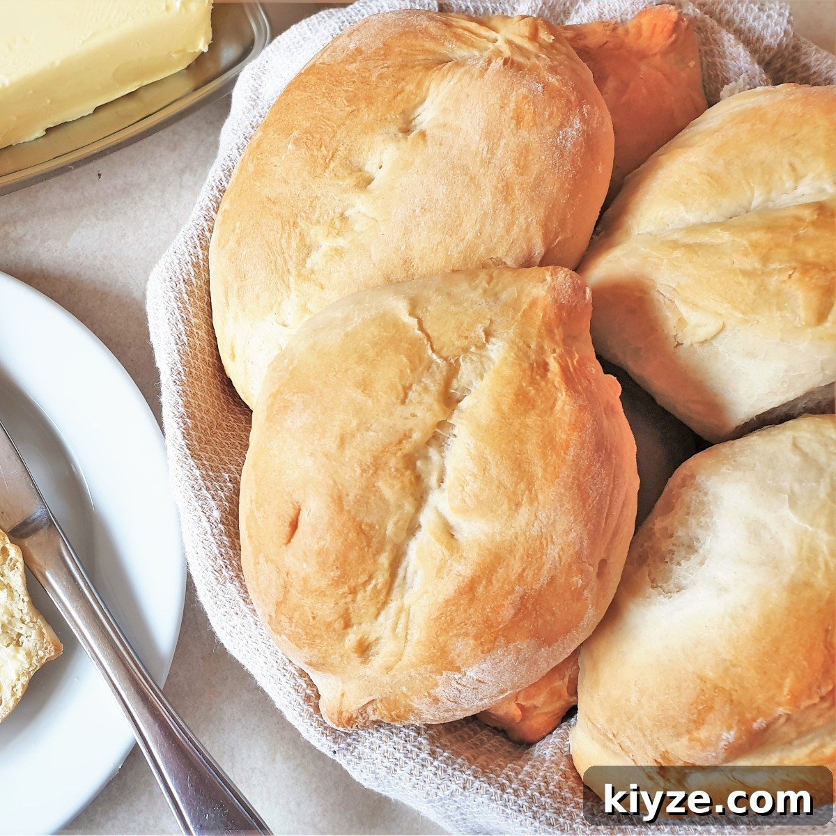 Portuguese rolls in a dish. Portuguese rolls in a dish.
