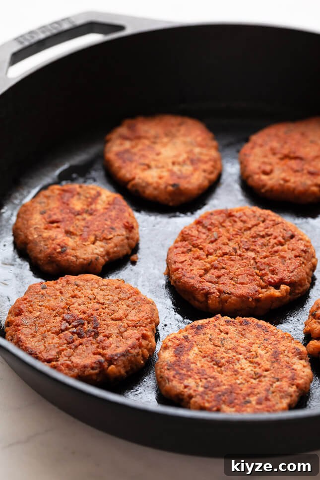 Vegan breakfast sausage made with textured vegetable protein, flour, vegetable stock and tons of herbs and spices. It tastes like the real thing! #vegan #glutenfree #breakfast #simpleveganblog Vegan Breakfast Sausage