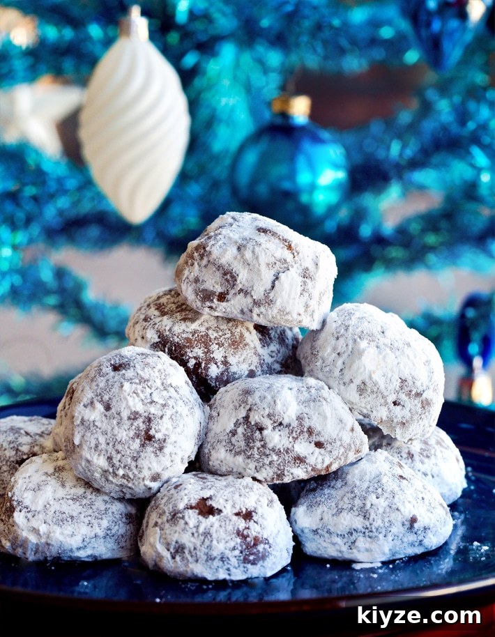 Chocolate Snowball Christmas Cookies