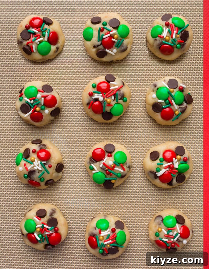 Decorated Vegan Christmas Cookie Dough Balls