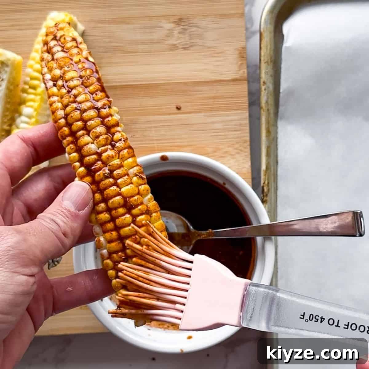 Crispy Corn Ribs Recipe (Corn Riblets) 7 Seasoning the corn ribs.