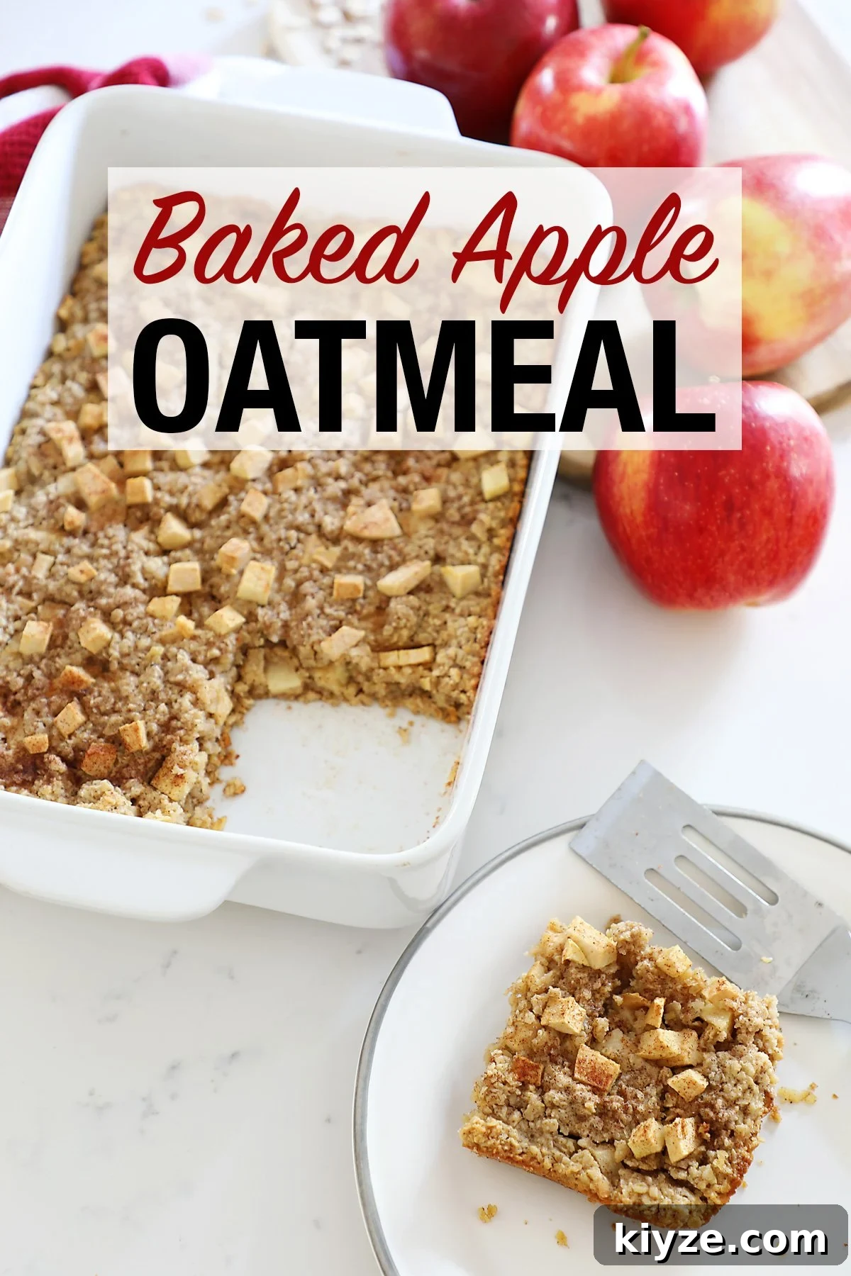 Baked Apple Oatmeal with Cinnamon and Maple Syrup 7 Baked Apple Oatmeal