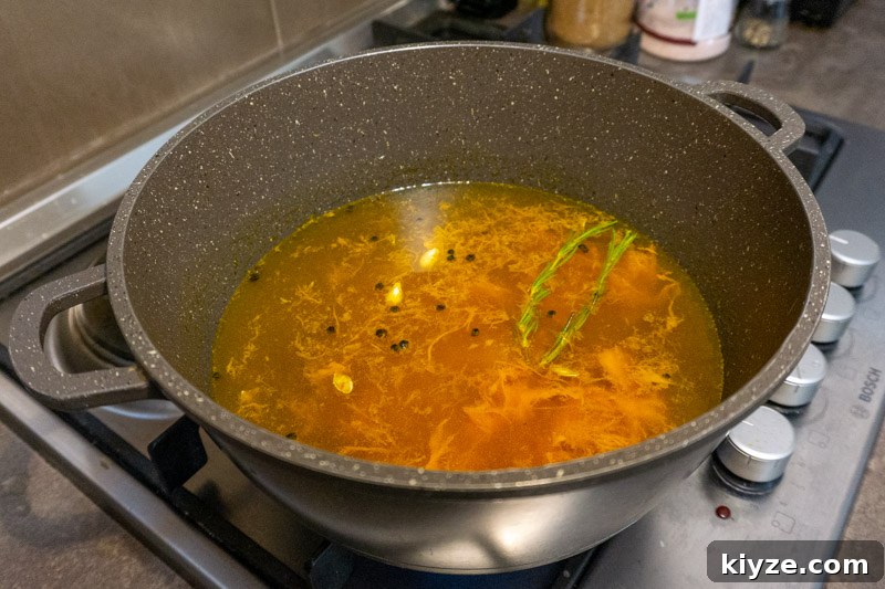 Creamy Pumpkin Soup from Scratch — No Stock or Blender Needed 4 Simmering the pumpkin broth