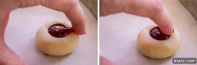 Almond Raspberry Thumbprint Cookies: Chewy Jam-Filled Recipe 11 Fixing jam leak on cookie.