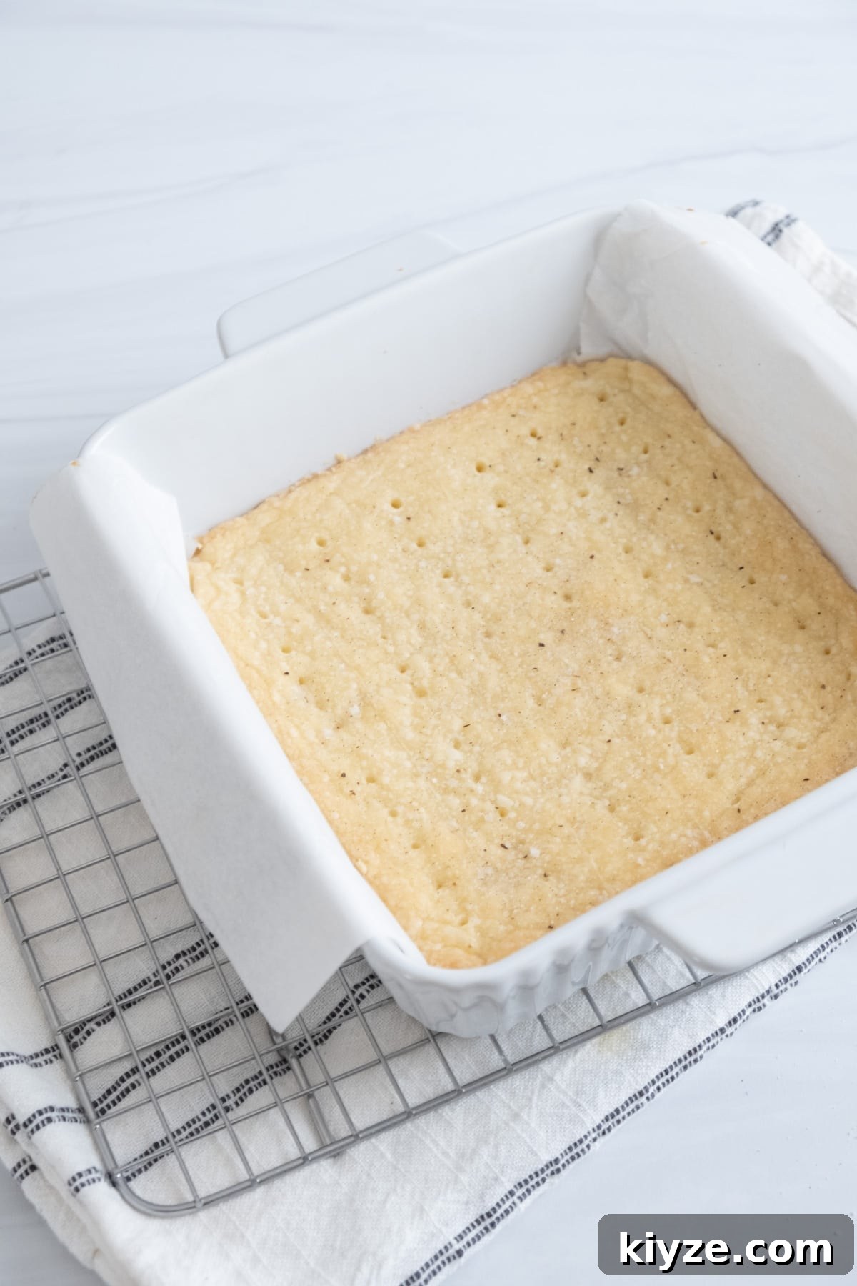 Traditional Scottish Shortbread Cookies Recipe — Buttery & Crisp 21 cooling dough in pan