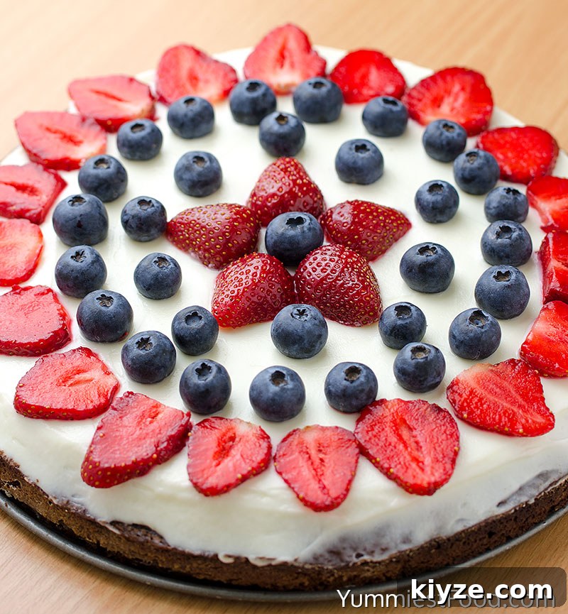 Berry Brownie Pizza