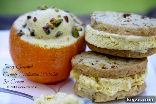 15 Refreshing Homemade Ice Cream Recipes for Summer 8 Orange-Cardamom-Pistachio-Ice-Cream-Sandwiches