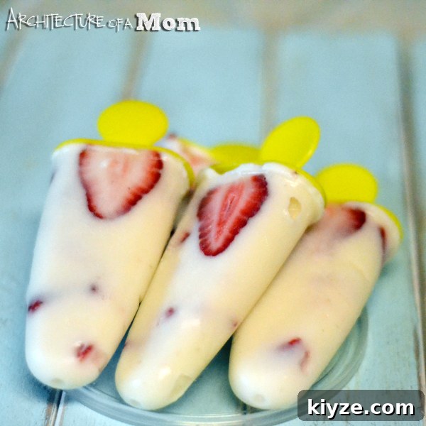 15 Refreshing Homemade Ice Cream Recipes for Summer 10 White Chocolate and Strawberry Pudding Pops