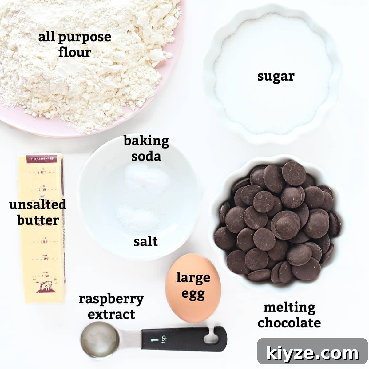 Raspberry Rally Cookies Recipe — Soft Homemade Jam-Filled Cookies 3 Ingredients: flour, sugar, unsalted butter, baking soda, salt, large egg, raspberry extract, melting chocolate.