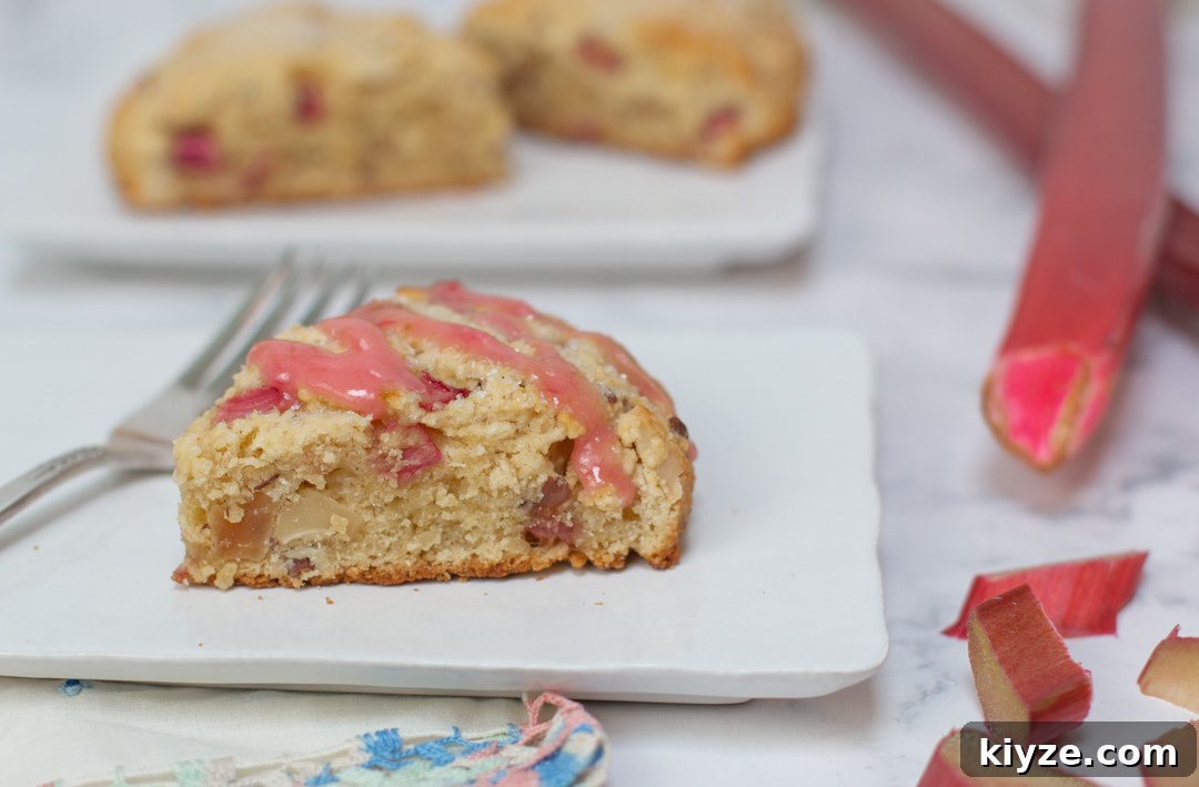 13 Rhubarb Recipes + New Gluten-Free Rhubarb Scones with Glaze 2 Gluten Free Rhubarb Scones with a Rhubarb Glaze