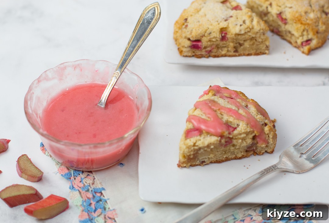 13 Rhubarb Recipes + New Gluten-Free Rhubarb Scones with Glaze 4 Easy Rhubarb Glaze for Rhubarb Scones
