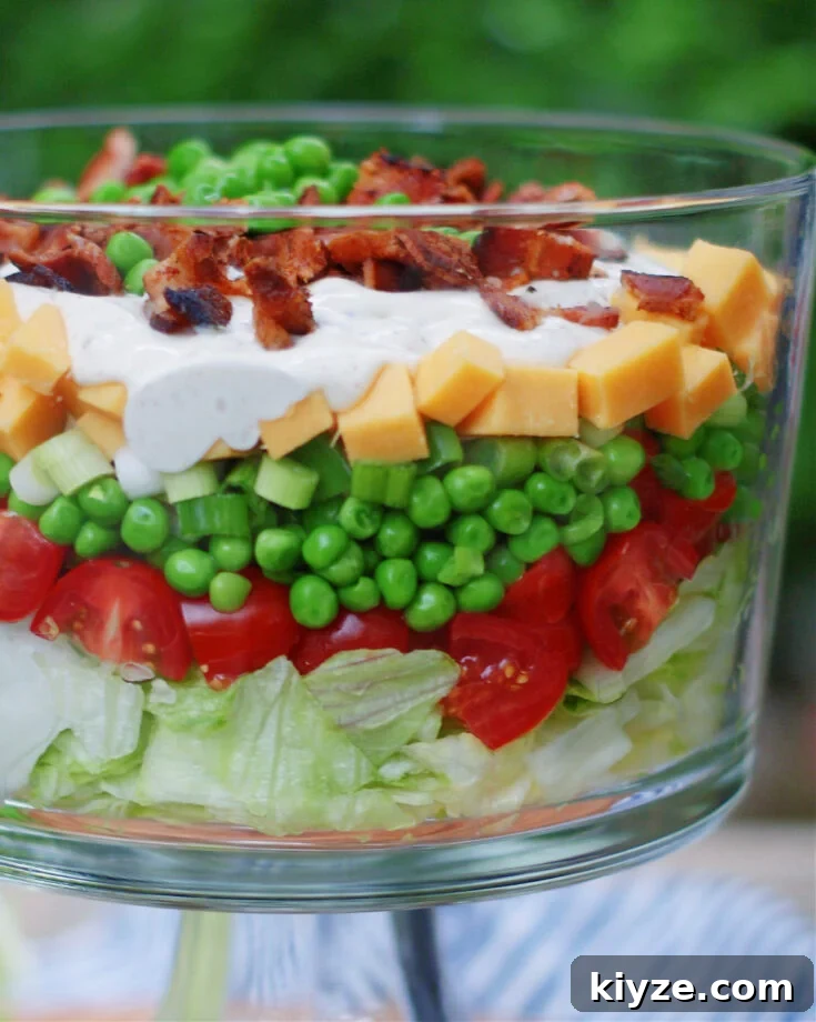7 layer pea salad